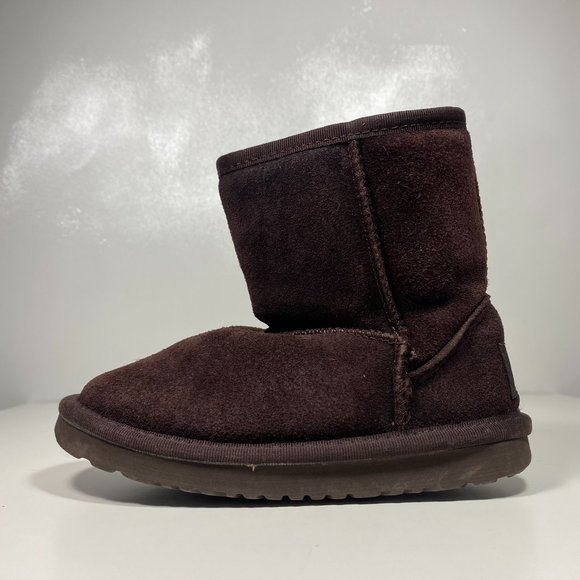 Ugg Youth Boots Classic Short 5281 Dark Brown Sz 12 - Picture 9 of 15